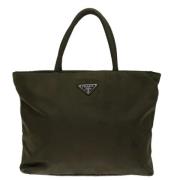 Prada Vintage Pre-owned Tyg prada-vskor Green, Dam