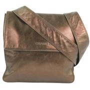 Chanel Vintage Pre-owned Laeder axelremsvskor Brown, Dam