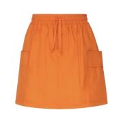 Mariuccia Milano Orange Bomull Kort Kjol Orange, Dam