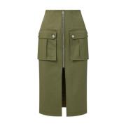 Veronica Beard Cargo Kjol - Sten Armé Green, Dam