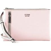 Guess Dubbel Zip Naya Crossbody Väska Pink, Dam