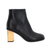 Chloé Svarta Läder Ankelboots Black, Dam