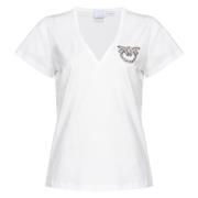 Pinko Love Birds T-shirt Vit White, Dam