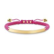 Thomas Sabo Rosa/Guld Armband med Nylon Accenter Multicolor, Dam