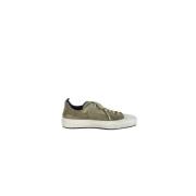 Officine Creative Läder Sneakers med Gummisula Green, Herr