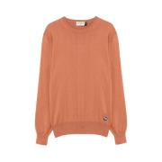 Roy Roger's Bomull Crew Neck Sweater Orange, Herr