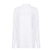 Ermanno Scervino Vit Bomullsskjorta med Veckdetaljer White, Dam