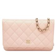 Chanel Vintage Pre-owned Laeder plnbcker Pink, Dam