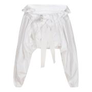 Patou Vit Topp Elegant Stil White, Dam