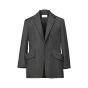 Maison Margiela Mörkgrå Ull Blazer Gray, Dam