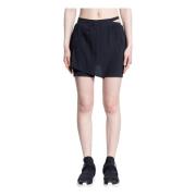 Y-3 Svart Mesh Wrap Skort Black, Dam