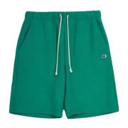 Champion Borstad Fleece Reverse Weave Shorts Green, Herr