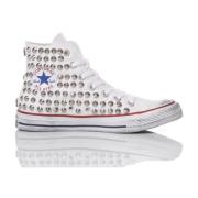 Converse Handgjorda Vita Sneakers Anpassade Skor Multicolor, Herr