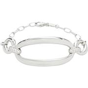 Fossil Silverarmband med stendetalj Gray, Dam