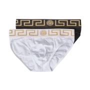 Versace Greca Border Briefs Paket Multicolor, Herr