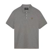 Lyle & Scott Ekologisk Polo Skjorta Klassisk Stil Gray, Herr