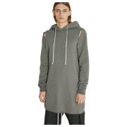 Rick Owens Sliten Cape Ärm Hoodie Gray, Herr