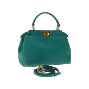 Fendi Vintage Pre-owned Laeder handvskor Green, Dam