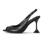 Cesare Gaspari Svarta Stiletto High Heeled Sandaler Black, Dam