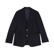 Brooks Brothers Marinblå Blazer i Jungfruull Blue, Herr