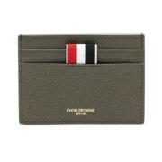 Thom Browne Korthållare i Pebble Grain Läder Green, Herr