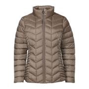 Danwear Lyxig Dunjacka Gunda Taupe Beige, Dam