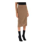 Marine Serre Midi Skirts Beige, Dam