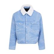 Acne Studios Puderblå Bomulls Jacka Blue, Dam