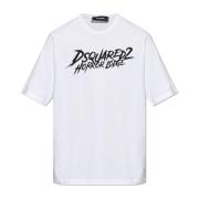 Dsquared2 T-shirt med logotyp White, Herr