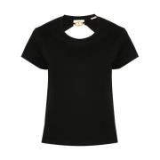 Twinset Svarta T-shirts och Polos Black, Dam