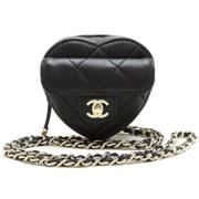 Chanel Vintage Pre-owned Laeder kuvertvskor Black, Dam