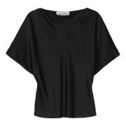 Róhe Satin Top Black, Dam