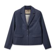 MOS Mosh Klassisk Navy Blazer med Ficklock Blue, Dam