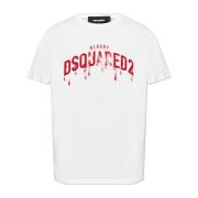 Dsquared2 T-shirt med logotyp White, Herr