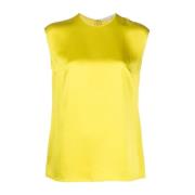 Stella McCartney Sleeveless Tops Yellow, Dam