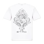 Etro Bomull T-shirt White, Herr