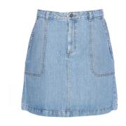 A.p.c. Denim Skirts Blue, Dam