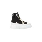 Inuikii Canvas High Top Sneakers Black, Dam