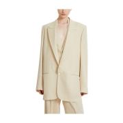 Petar Petrov Kräm Blazer Beige, Dam