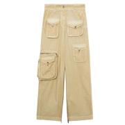 Halfboy Cargo Pants i Warm Sand Beige, Dam