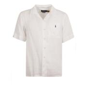 Ralph Lauren Vit Linne Poplin Skjorta White, Herr