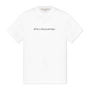 Stella McCartney T-shirt med logotyp White, Dam