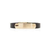 Salvatore Ferragamo Läderarmband Black, Herr