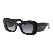 Alexander McQueen Stiliga solglasögon Am0434S Black, Dam