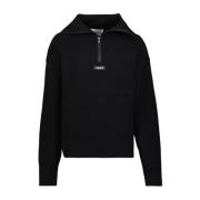 Coperni Zip-up Turtleneck Sweater Black, Herr