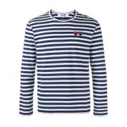 Comme des Garçons Play Blårandig T-shirt och Polo Multicolor, Herr