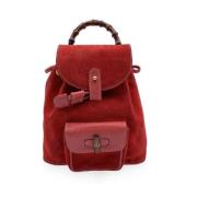 Gucci Vintage Pre-owned Laeder ryggsckar Red, Dam