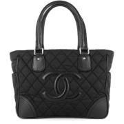 Chanel Vintage Pre-owned Nylon chanel-vskor Black, Dam