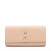 Yves Saint Laurent Vintage Pre-owned Laeder kuvertvskor Beige, Dam