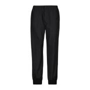 Prada Silke och nylon joggingbyxor Black, Herr